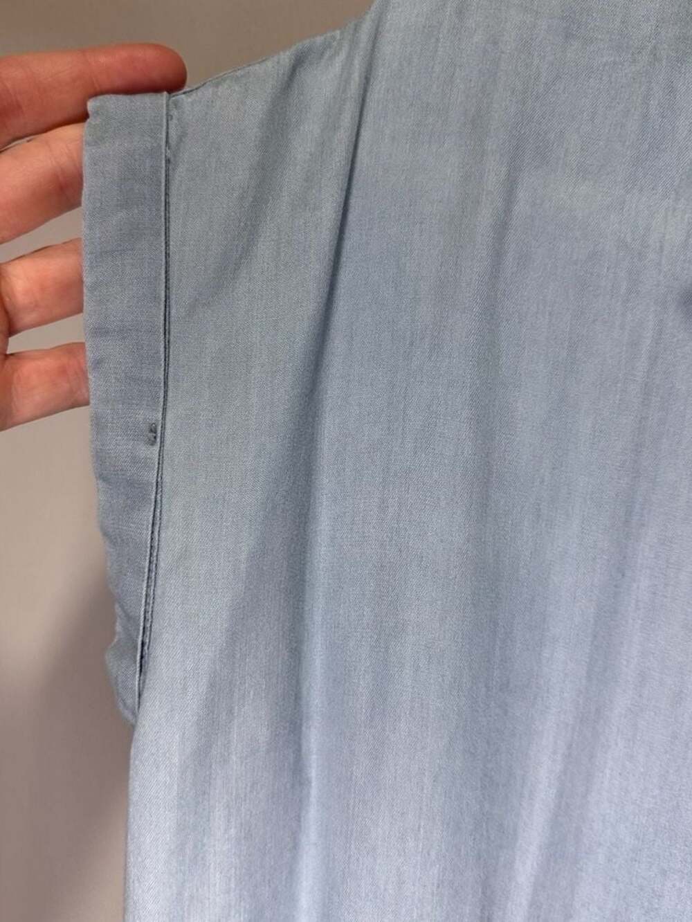 Thread & Supply Women's Denim Raw Hem Shirt Dress, Sz Medium - Picture 4 of 8